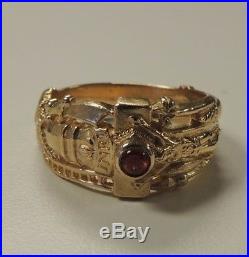 avery james luther ring martin cross garnet band 14k yg signature mens 29th admin december