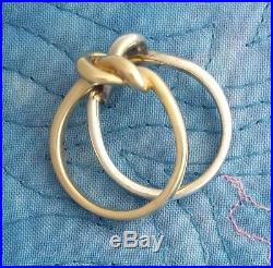 14K GOLD Sterling Silver James Avery ORIGINAL LOVERS' KNOT RING, Sz 6 band