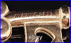 14K Gold JAMES AVERY KEY TO MY HEART Charm Pendant Love 585 Uncut Ring