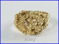 14K Gold James Avery MARGARITA FLOWER DOME Ring Size 3 1/2 Retired