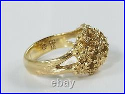 14K Gold James Avery MARGARITA FLOWER DOME Ring Size 3 1/2 Retired