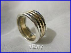 14K Gold James Avery Sterling Silver Band Ring Size 8 3/4