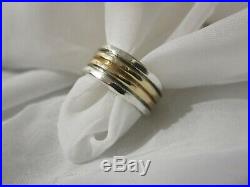 14K Gold James Avery Sterling Silver Band Ring Size 8 3/4