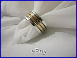 14K Gold James Avery Sterling Silver Band Ring Size 8 3/4