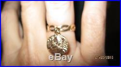 14K JAMES AVERY TWISTED WIRE DANGLE RING WithSAND DOLLAR $330