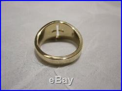 14K James Avery Cross Gold Wide Crosslet Band Ring Size 9 (10.9 g)