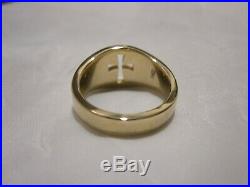 14K James Avery Cross Gold Wide Crosslet Band Ring Size 9 (10.9 g)