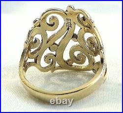14K YELLOW GOLD JAMES AVERY Open Sorrento SCROLL RING 7.1 GR SIZE 8.5