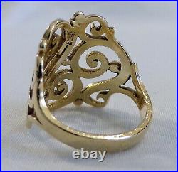 14K YELLOW GOLD JAMES AVERY Open Sorrento SCROLL RING 7.1 GR SIZE 8.5