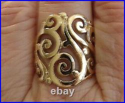 14K YELLOW GOLD JAMES AVERY Open Sorrento SCROLL RING 7.1 GR SIZE 8.5