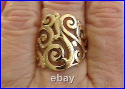 14K YELLOW GOLD JAMES AVERY Open Sorrento SCROLL RING 7.1 GR SIZE 8.5