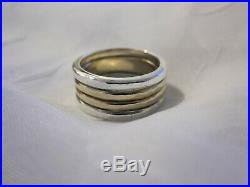 14K gold Sterling Silver SS James Avery Stacked Band Ring Wedding Anniversary