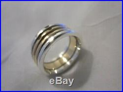 14K gold Sterling Silver SS James Avery Stacked Band Ring Wedding Anniversary