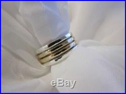 14K gold Sterling Silver SS James Avery Stacked Band Ring Wedding Anniversary