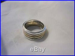 14K gold Sterling Silver SS James Avery Stacked Band Ring Wedding Anniversary