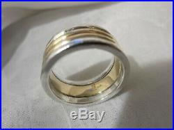 14K gold Sterling Silver SS James Avery Stacked Band Ring Wedding Anniversary