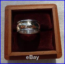 14k GOLD $ SILVER MENS RING by James Avery sz 10 PAID $500! NR