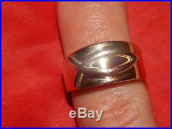 14k JAMES AVERY SOLID YELLOW GOLD FISH ICHTHUS RING SIZE 7.5 VERY RARE RING