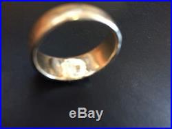 14k JAMES AVERY SOLID YELLOW GOLD Texture FISH ICHTHUS RING VERY RARE RING S10