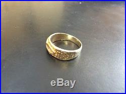 14k JAMES AVERY SOLID YELLOW GOLD Texture FISH ICHTHUS RING VERY RARE RING S10