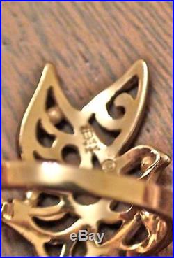 14k James Avery Open Flying Dove Ring with Gift Box 5.4 grams