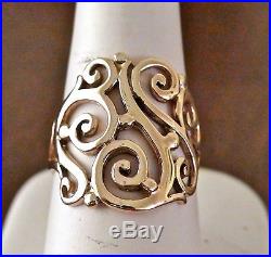 14k James Avery Open Sorrento Ring with Gift Box 5.8 grams