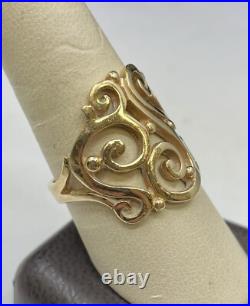 14k James Avery Open Sorrento Scroll Ring sz 9.5