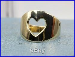 14k James Avery Retired Heart Cutout Ring