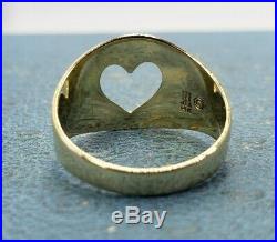 14k James Avery Retired Heart Cutout Ring