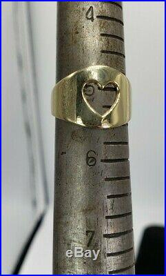 14k James Avery Retired Heart Cutout Ring