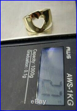 14k James Avery Retired Heart Cutout Ring