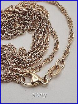 14k Yellow Gold James Avery 1.86 MM Light Rope Chain Necklace 20 Inches Long