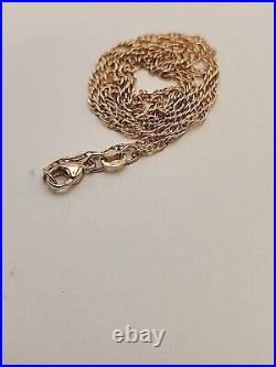 14k Yellow Gold James Avery 1.86 MM Light Rope Chain Necklace 20 Inches Long