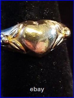 14k gold James Avery retired Heart ring. (sz 3.75/wt 6.4g) RK-292