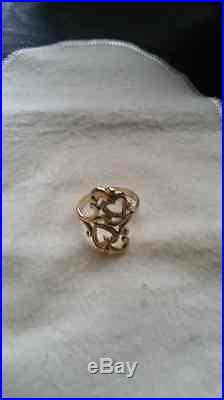 14kt yellow gold heart-to-heart james avery ring size 6.5