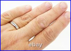 18K James Avery White Gold Debra Diamond Ring Band Size 7