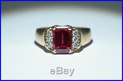 18 k gold James Avery diamond and ruby Barcelona ring Size 6