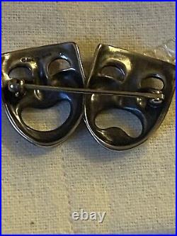 1.5 Retired JAMES AVERY Tragedy Comedy Brooch (Earrings/Ring/Charm) Available