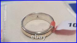 925/14k James Avery Narrow Hammered Simplicity Wedding Ring Size 10 (MSRP $320)