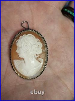 925 Sterling Silver Mixed Jewelry Lot Rings, James Avery Pin, Cameo Pendant/pin