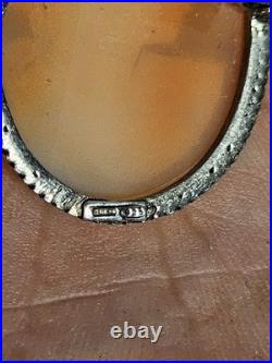925 Sterling Silver Mixed Jewelry Lot Rings, James Avery Pin, Cameo Pendant/pin