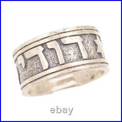 925 Sterling Silver Vintage Ring JAMES AVERY Bible Hebrew Verse Sz 7 RG32419