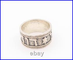 925 Sterling Silver Vintage Ring JAMES AVERY Bible Hebrew Verse Sz 7 RG32419