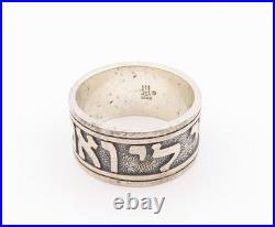 925 Sterling Silver Vintage Ring JAMES AVERY Bible Hebrew Verse Sz 7 RG32419