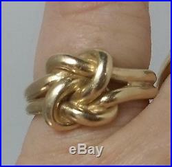 99 Cent Auction! Retired James Avery 14K Solid Gold Knot Ring Sz 6.5 8 Gram NR