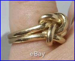 99 Cent Auction! Retired James Avery 14K Solid Gold Knot Ring Sz 6.5 8 Gram NR