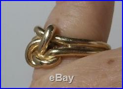 99 Cent Auction! Retired James Avery 14K Solid Gold Knot Ring Sz 6.5 8 Gram NR