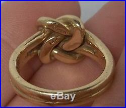 99 Cent Auction! Retired James Avery 14K Solid Gold Knot Ring Sz 6.5 8 Gram NR