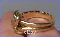 99 Cent Auction! Retired James Avery 14K Solid Gold Knot Ring Sz 6.5 8 Gram NR