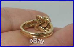 99 Cent Auction! Retired James Avery 14K Solid Gold Knot Ring Sz 6.5 8 Gram NR